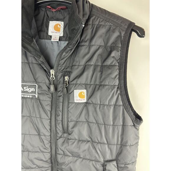 Carhartt Men's Rain Defender Insulated Vest Relaxed Fit Blk Medium *Company Logo - Picture 8 of 12